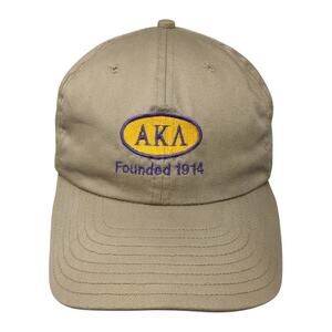 AKA Founded 1914 Snapback Hat Brown One Size Adjustable Embroidered 6 Panel